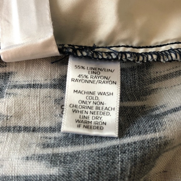 LOFT Navy/White Ikat Skirt Size 8 - Picture 4 of 4